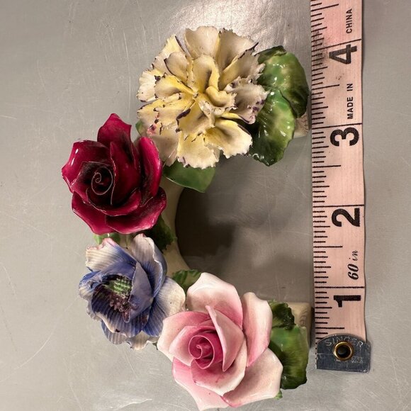 Radnor Floral Crown Horseshoe England Staffordshire Fine Bone China Vintage - Picture 10 of 14